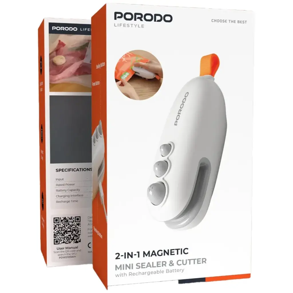 PORODO 2-in-1 magnetic(mini sealer & cutter)